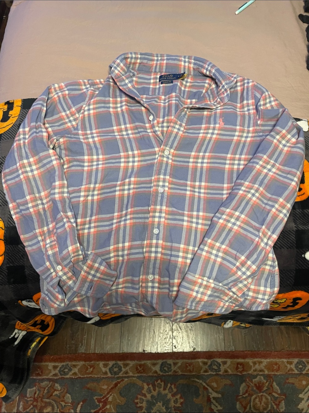 Polo by Ralph Lauren Lavender and Pink Plaid Button-Down Shirt